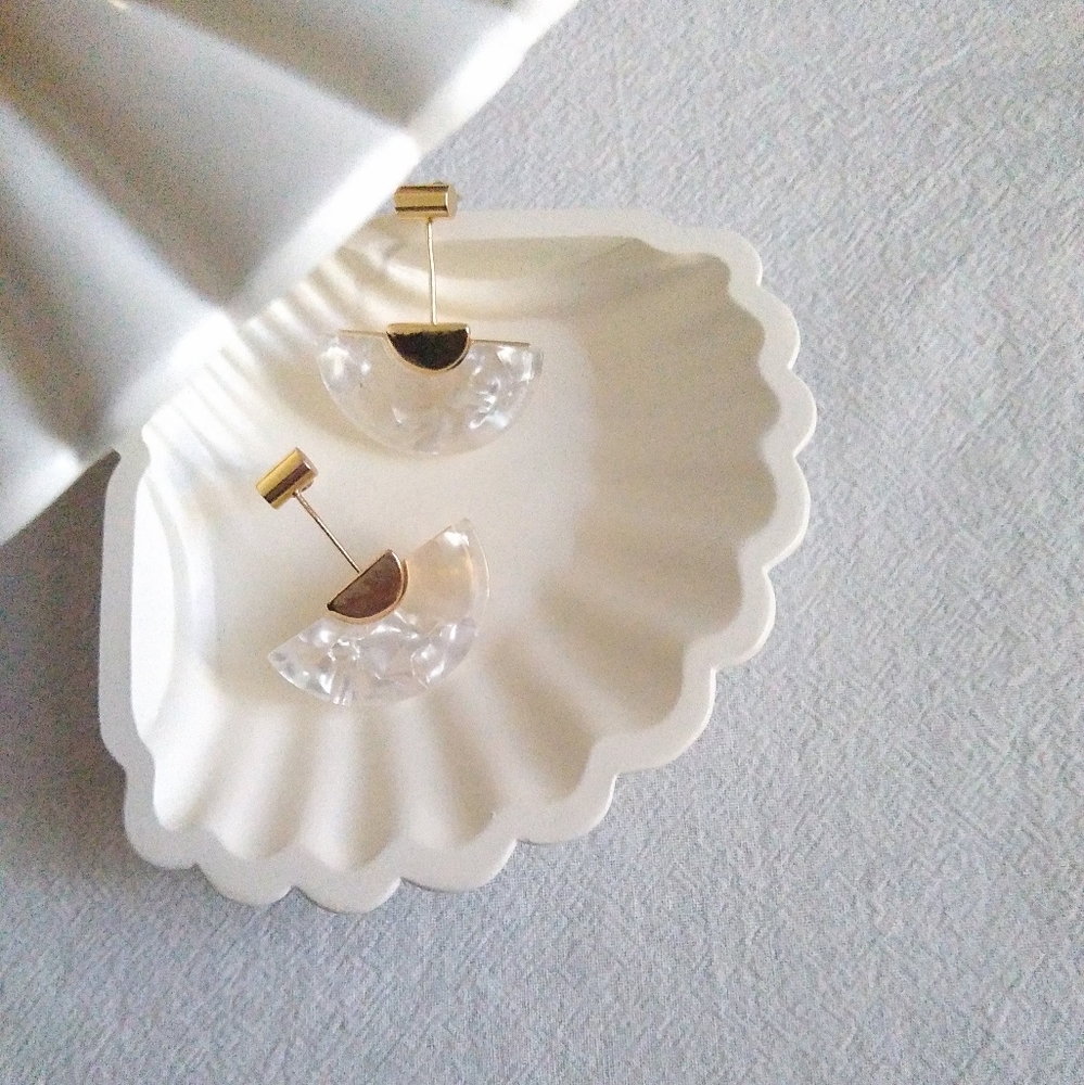 Geometric Acrylic Drop Earrings